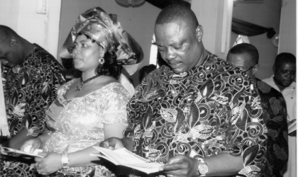 The Tide Editor, Soye Wilson Jamabo and wife, Duma, at the special thanksgiving service at St James Church, Ogoloma to mark the editor’s 49th birthday, at the weekend