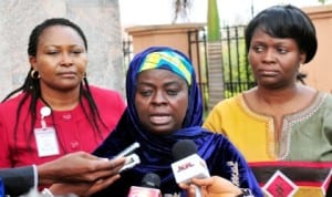 L-R: Assistant Chief Programme Officer, Policy and Strategy Department, National Agency for the Control of AIDS (NACA),Esther Ikomi,  Director, Partnership Coordination, Hajiya Maimuna Mohammed and Director, Policy,  and Strategy Department, Dr Funke Oki,at the sensitisation meeting with States on the President's comprehensive response plan for HIV and AIDS in Abuja last Wednesday.