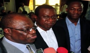 R-L: Director General,  National Agency for the Control of Aids (Naca),  Prof. John Idoko, Director, Strategic Knowledge Management, Dr Kayode Ogungbemi and Director, Research Department, Dr Aneni James, at the national symposium on Utilising Research Result To Improve Hiv/Aids Services in Abuja, recently.