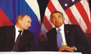 President Barack Obama (right), meets with Russia’s President Vladimir Putin in Los Gabos, Mexico