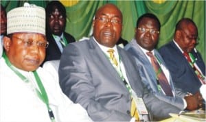 L-R:  National President, Association of Non-Bank Micro-Finance Institutions of Nigeria (ANMFIN), Mr Hamid-Giwa Afolabi, National President,  Co-operative Financing Agency of Nigeria (CFA), Mr  Adebola Orolugbagbe, Vice Chairman, African Confederation of  Co-operative Saving and Credit Association, Mr Bless-Kwame Darkey and Executive Director, Retail Banking, Unity Bank, Mr Ahmed Yusuf, at the  National Co-operative Financing Agency of Nigeria  Co-operatives summit and leadership forum in Abuja, recently.