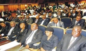 Some judges of the Court of Appeal at their swearing-in in Abuja, recently.