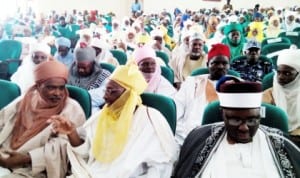 Traditional rulers at a summit on traditional justice system reform in Dutse, Jigawa State recently.