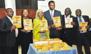 L-R: National Director, Alternative Care System for Children, Mr Eghosa Erhumwunse; representative of the Mother of the day,  Mrs Yewande Ayoola; Director, Alternative Care System for Children, Mrs Rabi Galadima; Chairman, Board of Trustees, SOS  Children's Villages Nigeria, Mr Sylvester Ebhodaghe; representative of the Permanent Secretary, Federal Ministry of Education, Mr Fabowale Gbadebo and Director, Family Health,    Federal Ministry of Health, Mr Wapada Mni, at the Launch Oo 'care for me campaign' in Abuja, recently