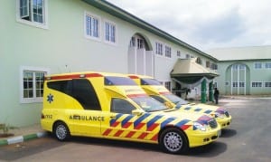 New Ambulances and Hospital Complex inaugurated by the Minister of State for Health, Chief Fidelis Nwankwo, at the Federal Teaching Hospital Abakaliki, recently.