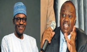 President Muhammadu Buhari and EFCC Chairman, Ibrahim Lamode