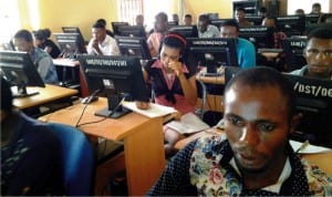  JAMB candidates during Computer Based Test at the Ignatius Ajuru University of Education, Rivers State. Photo: Sogbeba Dokubo.