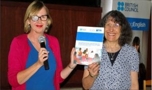 Programme Director, British Council Nigeria, Louisa Wadlingham (left), with the Principal Investigator, UCL Institute of Education, Elaine Unterhalter, presenting the report of findings on teacher education, teacher practice, gender and girls schooling outcomes in Abuja on Monday